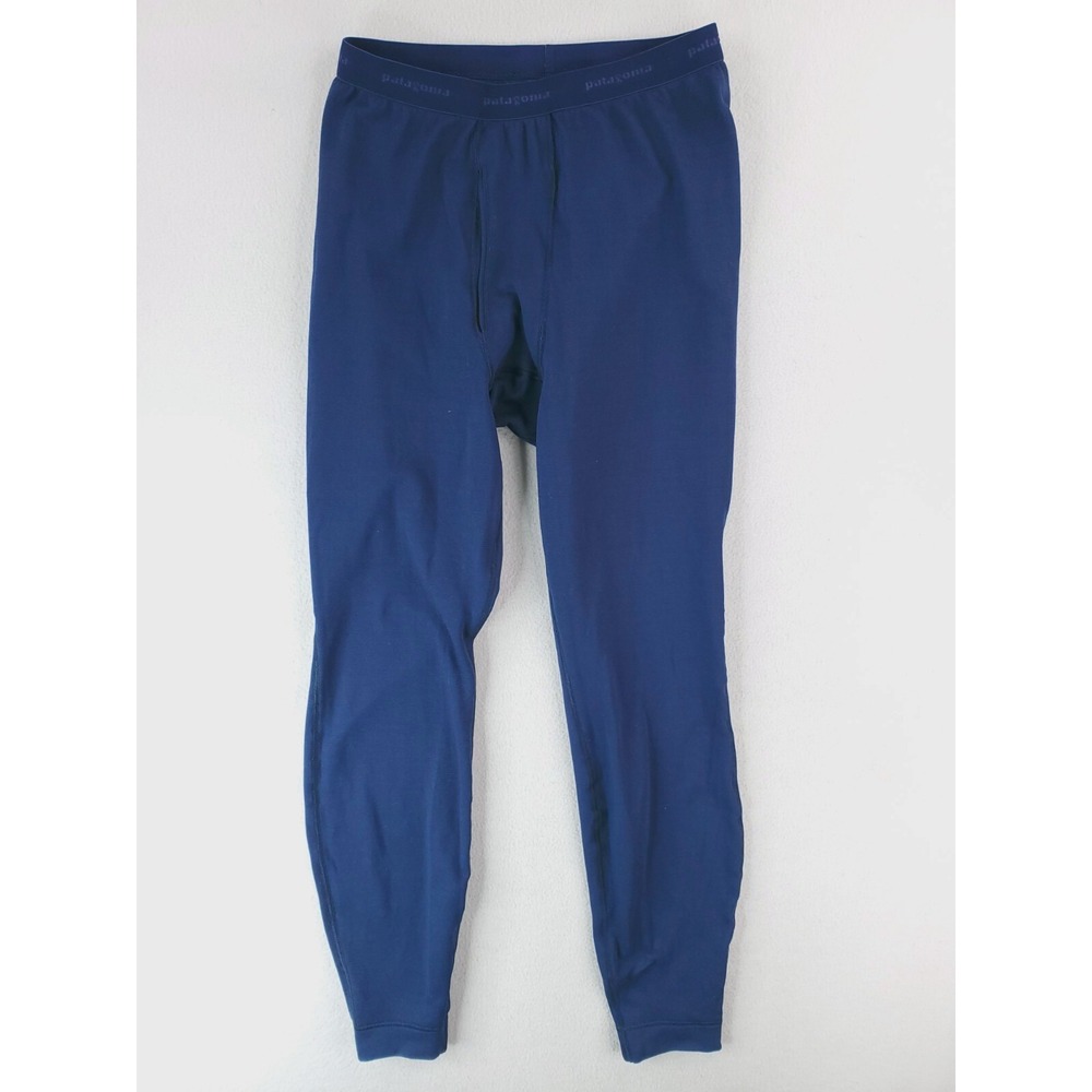 Patagonia Legging Mens L Blue Capilene Performance Base Layer Midweight Gorpcore